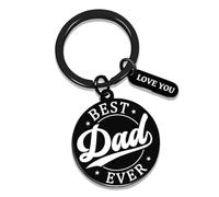 Doraler Keychains Gift for Dad Best Dad Ever Birthday Gifts from Daughter Son Present for Him New Daddy Gifts First Time Birthday Gift for Valentines Day Cool Metal Keyrings Jewelry