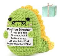 Doraler Positive Large Dinosaur,Emotional Support Gifts, Cute Stuff,Cute Positive Knitted Wool Funny Doll Gift for Emotional Support,Merry for Her Him Dad Mum,Boyfriend Gifts