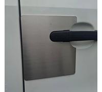 DORAS Brushed Stainless Repair/Security Shield Compatible with Ford Custom (2014 > 2023) Van - Rear Door Latch Plate