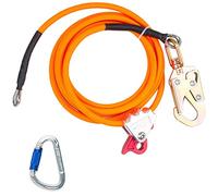 DorBuphan 1/2" x 8' Steel Core Flipline Kit, Adjustable Lanyard Steel Core Tree Climbing Harness Lanyard Flipline for Climbing Trees