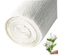 Dorccsi 1 Roll Crepe Paper, 98x20" Thickened White, Tear-Resistant & Easy to Shape, Perfect for Floral Arrangements, Party Decorations, DIY Projects