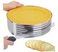 Dorccsi Cake Cutter Ring 9-12inch Adjustable Stainless Steel Round Diy Layer Slicer Anti-rust Washable Mousse Bread Crepe Cake Leveller Cake Leveller Caker Cutter Leveller Cake Ring