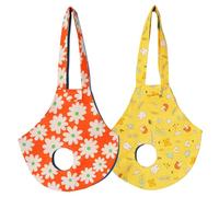 Dorccsi Chicken Carrier 2PCS Cute Print Chicken Sling with Handle and Holes Waterproof Catching Hand Bag for Hen Rooster Duck Gooses Sling Purse
