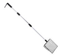Dorccsi Chicken Poop Scooper, 41.9 Inch Hollow-Out Cat Litter Scoop with Adjustable Handle, Hanging Deep Sifting Shovel, Chicken Coop Accessories Cat Scooper for Litter Box Scoop