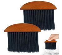 Dorccsi Fireplace Brush 2PCS Hearth Brush with Semicircle Wooden Handle Fireside Companion Set Fire Brush for Cleaning Fireplace Accessories Hearth Brush Log Brush Fireplace Accessories Fire Brush