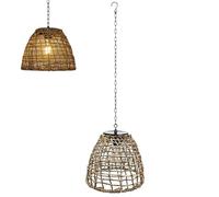 Dorccsi Hanging Solar Lights with Rattan Shade Ip44 Waterproof Hanging Solar Lantern LED Wire-Free Light-Operated 600mah 3000k Warm Outdoor Lights for Garden Yard Outdoor Decor