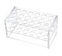 Dorccsi Test Tube Rack with 18 Hole 10ml/15ml Transparent Organic Glass Test Tube Holder Stable & Smooth Holder Rack for Phlebotomy, Laboratory, Experiment
