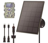 Dorccsi Trail Camera Solar Panel 6000mah IP66 Waterproof Solar Panel for Security Camera with Installment Kit for Hunting Trail with Battery