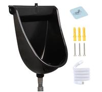 Dorccsi Waterless Urinals for Men 12.6x9.5x18.5 Splashproof Urinals with 59" Hose Pp Plastic Urinal Heavy Duty Anti-Clogging Wall Mount Outdoor Urinal for Backyard Garage Outdoor Waterless