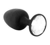 Dorcel Geisha Diamond Plug L - Black Anal Plug with White Gem
