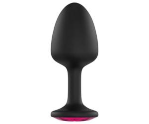 Dorcel Geisha Ruby L - Black Anal Plug with Pink Gem