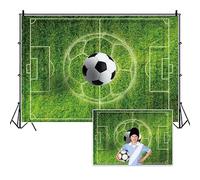 DORCEV 7x5ft Football Green Grass Field Photography Backdrop Sports Game Party Sports Birthday Party Background Football Court Sports Stadium Boys Children Adult Photo Studio Props
