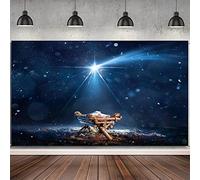 DORCEV 7x5ft The Birth of Christ Photography Backdrop Jesus Christ Nativity Scene Background Nativity Story Holy Light Lord Prays Easter Christmas Christian Church Event Infant Baptism Party Banner