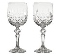 Dorchester - Fully Cut Wine Glasses - Handmade Glassware - Wine Glasses Set - Red & White Wine Glasses - Made in Czech Republic - Set of 2