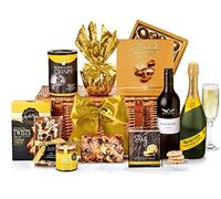 Dorchester Hamper with Prosecco & Merlot - Luxury Wine Gift Set in Picnic Basket with Shortbread, Cheese Twists, Chocolates - Wine Selection Gifts for Birthdays and Celebrations, from Regency Hampers