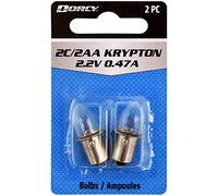 Dorcy 41-1662 2C/2AA - 2.2V 0.47A Bayonet Base Krypton Replacement Bulb, 2-Pack