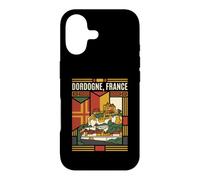 Dordogne France Flag Castles Vintage Travel Graphic Case for iPhone 17