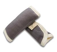 DorDor & GorGor Organic Baby Seat Belt Cushion, Extra Plush, 100% Cotton (Gray)
