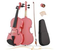 Doredo 1/2 Violin Kit, Beginner Violin for Kids, Students, Complete Kids Violins Set with Case, Bow, Rosin, Ideal for Kids Violins Beginner Ages 5-9, Pink