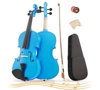 Doredo Violin 4/4 Full Size Kit, Beginner Violin for Adults, Students,Complete Full Size Violin with Portable Case, Bow, Rosin, Dark Blue Finish