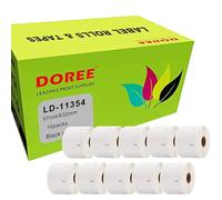 Doree 10 Rolls 11354 S0722540 Label Rolls, 57 mm x 32 mm, Compatible with Dymo Labelwriter 4XL 450 400 330 320 310 (1000 Labels per Roll)