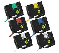 Doree 6Pack Tze Bands 12mm Plastic Tze131,Tze231,TZe431,Tz531,Tz631,Tz731