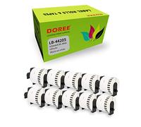Doree DK-44205, 10 Rolls, 62 mm × 30.48 m, Continuous Removable Paper Label Tape Compatible with Brother QL-1100, QL-1050, QL-500, QL-570, QL-580, QL-700, QL-800, QL-810W, QL-820NWB