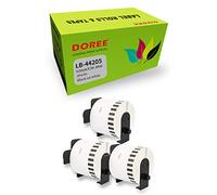 DOREE DK-44205, 3 Rolls, 62 mm × 30.48 m, Continuous Removable Paper Label Tape Compatible with Brother QL-1110NWB, QL-1100, QL-1050, QL-500, QL-570, QL-580, QL-700, QL-710W, QL-800, QL-810W