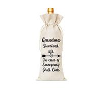Doreen's Boutique Grandma Survival Kit Wine Bag, Gift for Grandma, Mimi, Gigi - 1 Pc(A007)