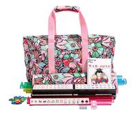 Doreimi American Mahjong Set, 166 Engraved Tiles with 4 Pushers, Chips, Dice, Wind Indicator, Storage Cases and Carrying Bag, Gift for Holidays, Travel Board Game for Family Game Night and Parties