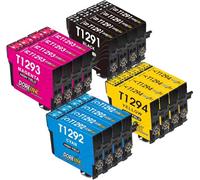 DOREINK T1295 Replacement for Epson T1291 T1292 T1293 T1294 T1295 Multipack Ink Cartridges for Epson Stylus SX435W SX235W WF-3520 WF-3540 WF-7515 WF-7525 SX425W SX445W SX525WD SX535WD BX305FW, 16-Pack