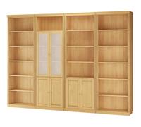Dorel Anita Wall Unit 5 In Stained Wax