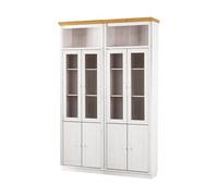 Dorel Anita Wall Unit I White Honey With 2 Bookcases