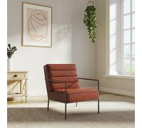 Dorel Bookham Faux Leather Accent Chair - Rust