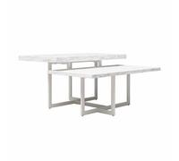 Dorel Home Brielle Coffee Table White Faux Marble - White