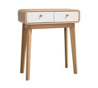 Dorel Cassie 2 Drawer Console Table In White Oak Look