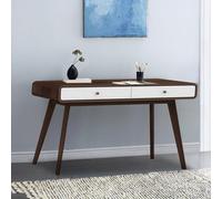 Dorel Cassie 2 Drawer Desk - Walnut & White