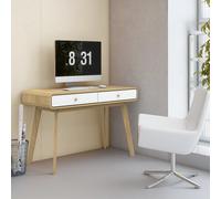 Dorel Cassie 2 Drawer Desk - White & Oak