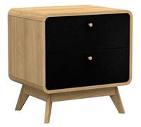 Dorel Loft24 Cassie Nightstand Oakblack, Brown