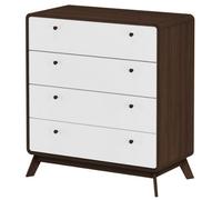 Dorel Loft24 Cassie 4 Drawer Dresser Walnutwhite, Multi