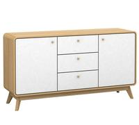 Dorel Cassie Sideboard 2 Doors / 3 Drawers In Oak Look White