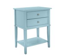Dorel Home Franklin End Table with 2 Drawers Blue - Blue