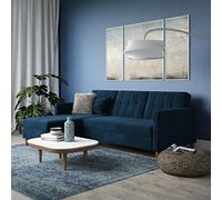 Dorel Hartford Velvet Clic Clac Sofa Bed - Blue