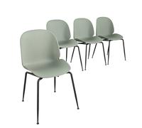 Dorel Home Aria Resin Chairs 4PK Light Sage - Grey