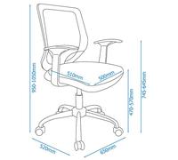 Dorel Home Atlanta Office Chair with Mesh Back in Black