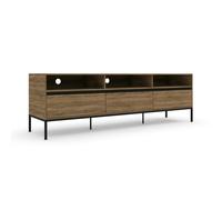 Dorel Home Bari Lowboard with 3 Drawers in Oak Look - Brown