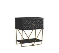 Dorel Home Blair Side Table with 1 Drawer Black - Black