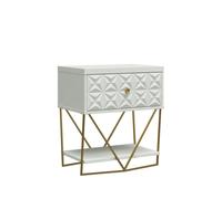 Dorel Home Blair Side Table with 1 Drawer White - White