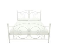 Dorel Home Bombay Metal Bed White - Double