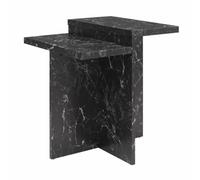 Dorel Home Brielle Accent Table Black Faux Marble